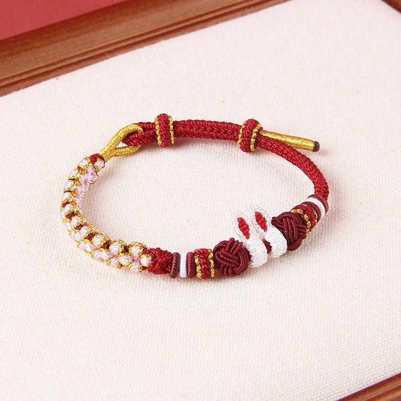 Adorable Rabbit Red String Bracelet: Rabbit - Ear Zodiac Year | STAR8S