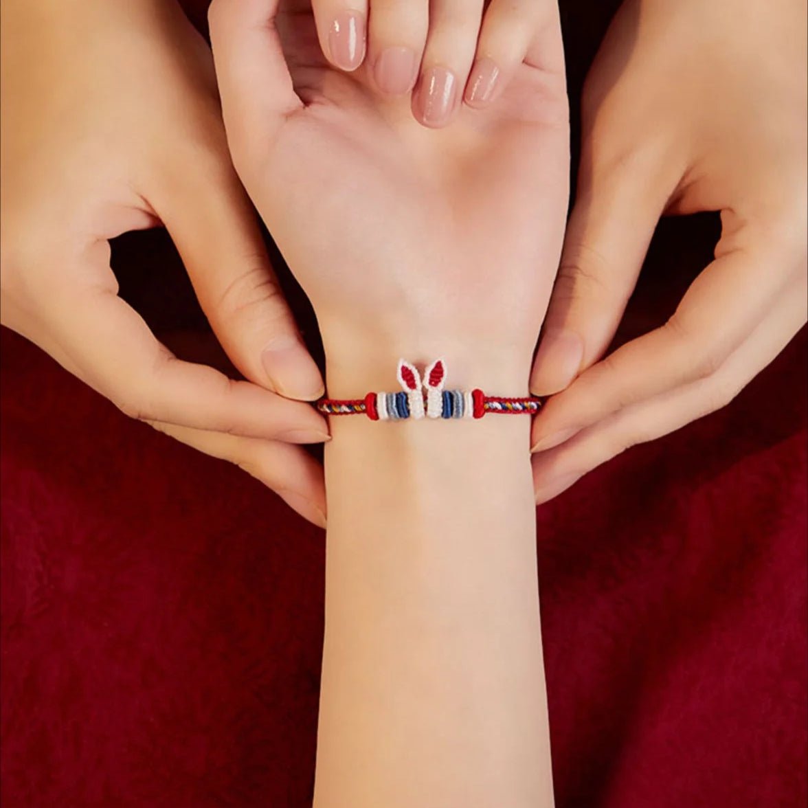 Adorable Rabbit Red String Bracelet: Rabbit - Ear Zodiac Year | STAR8S - STAR8S