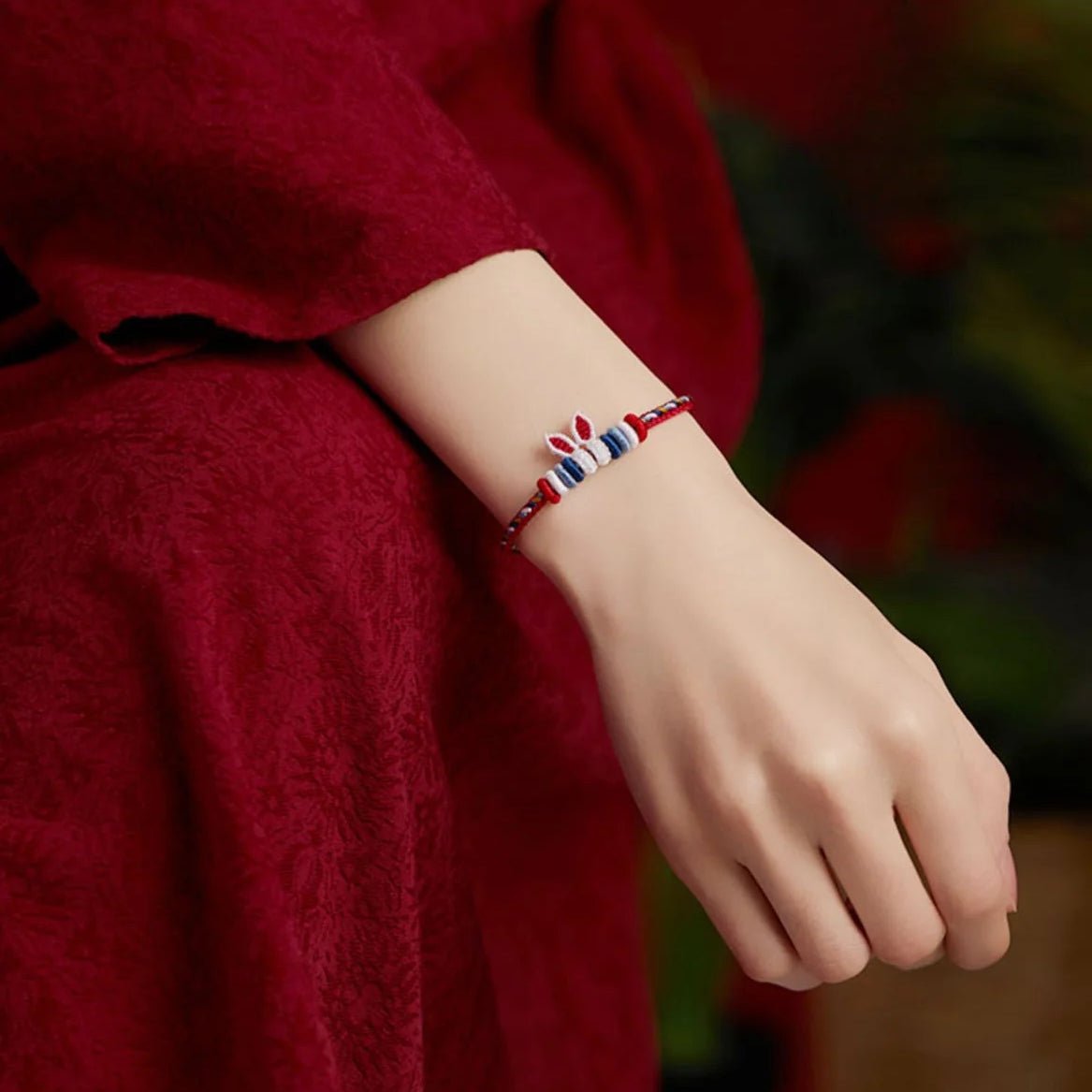 adorable rabbit red string bracelet: rabbit - ear zodiac year | star8s - star8s