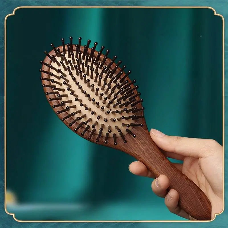 Air Cushion Massage Chinese hair Comb – Wooden for Women, Daily Use Relax & Healthy Hair Lifestyle - STAR8S