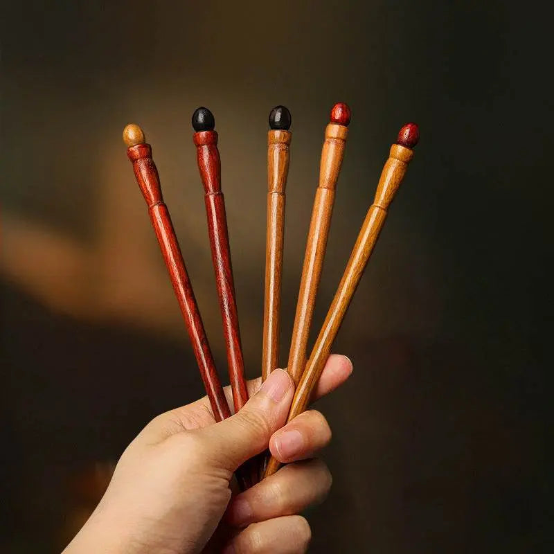 ancient - style wooden hairpin for stylish bun & chinese - style look - star8s