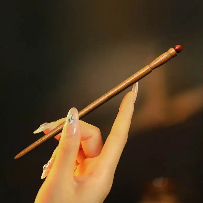 ancient - style wooden hairpin for stylish bun & chinese - style look - star8s