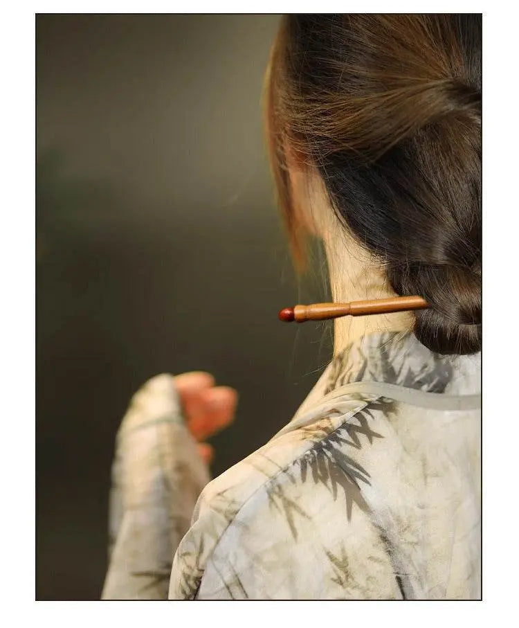 ancient - style wooden hairpin for stylish bun & chinese - style look - star8s