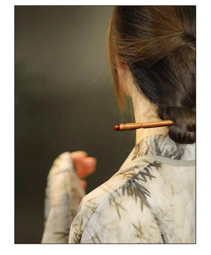 Ancient - Style Wooden Hairpin for Stylish Bun & Chinese - Style Look - STAR8S