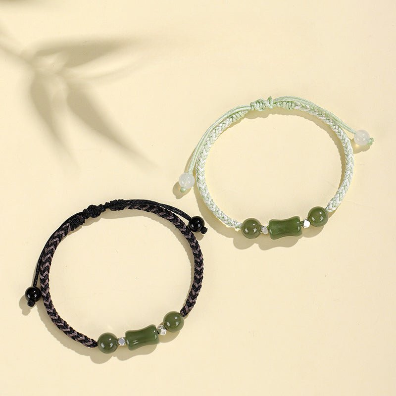 Bamboo Joint Hetian Jade Bracelet‌ - Growth & Friendship Gift | STAR8S