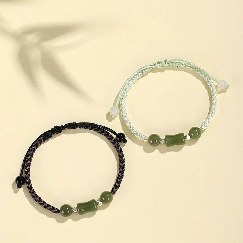Bamboo Joint Hetian Jade Bracelet‌ - Growth & Friendship Gift | STAR8S