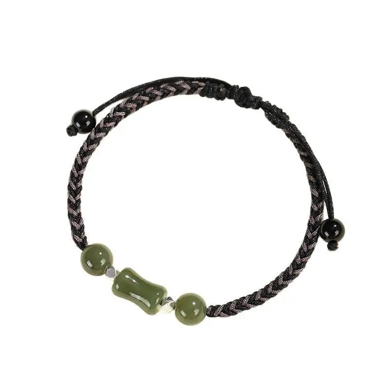 Bamboo Joint Hetian Jade Bracelet‌ - Growth & Friendship Gift | STAR8S