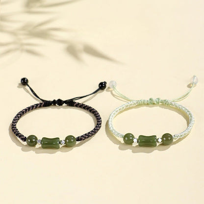 Bamboo Joint Hetian Jade Bracelet‌ - Growth & Friendship Gift | STAR8S