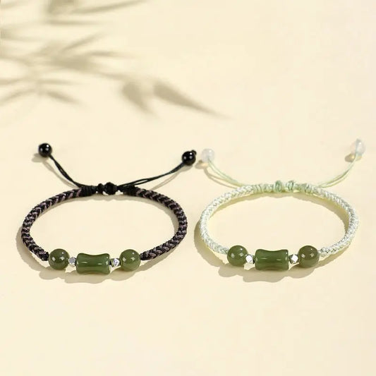 Bamboo Joint Hetian Jade Bracelet‌ - Growth & Friendship Gift | STAR8S