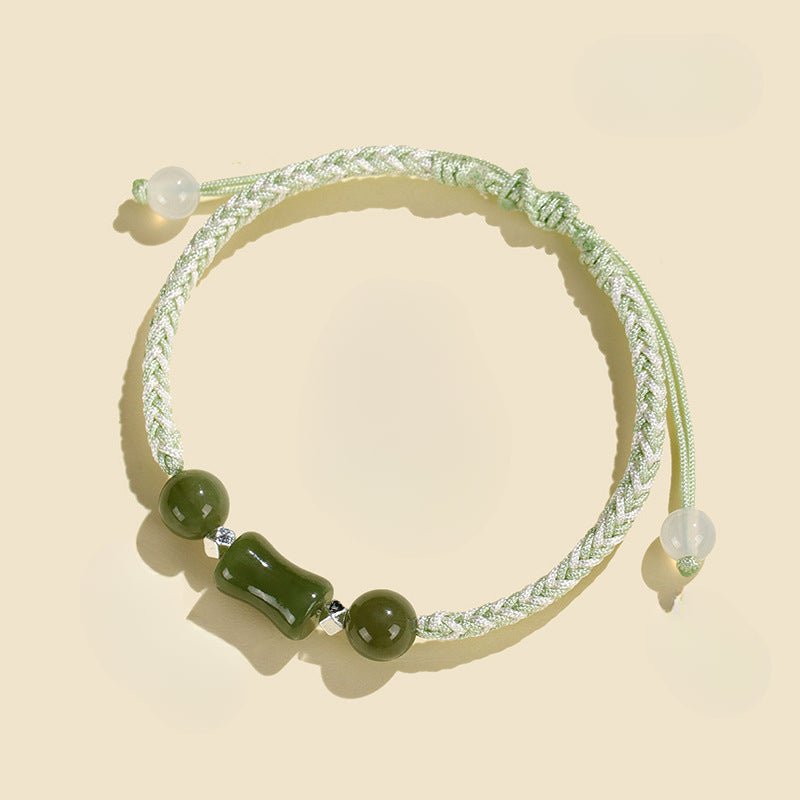 Bamboo Joint Hetian Jade Bracelet‌ - Growth & Friendship Gift | STAR8S
