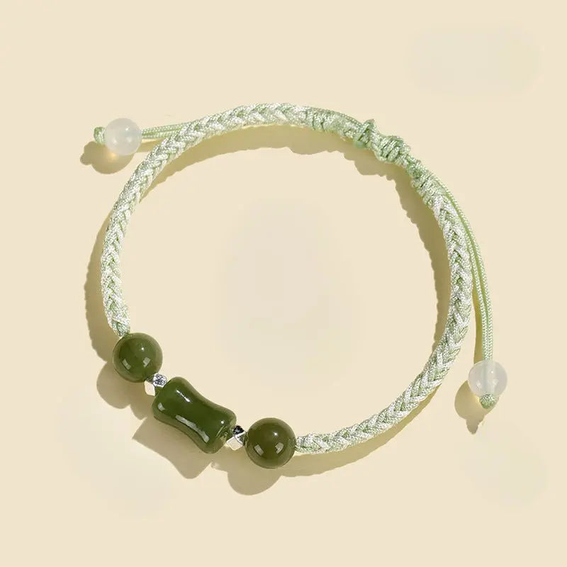 bamboo joint hetian jade bracelet‌ - growth & friendship gift | star8s