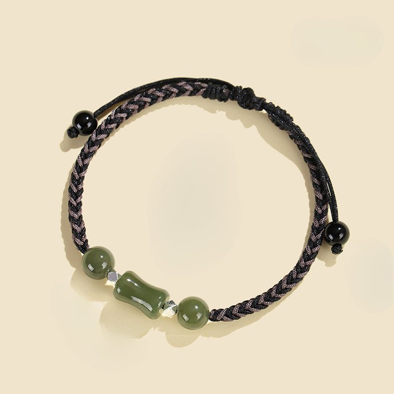 Bamboo Joint Hetian Jade Bracelet‌ - Growth & Friendship Gift | STAR8S