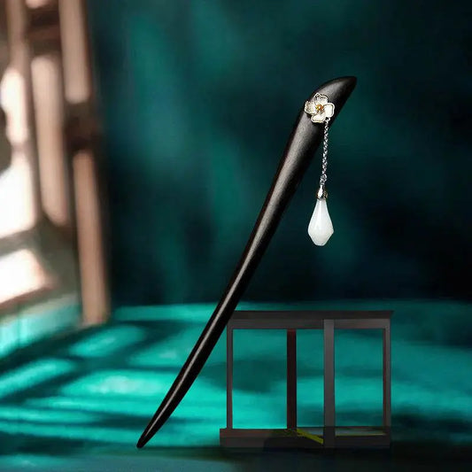 Black Sandalwood Premium Vintage Hairpin for Hanfu Qipao Gift Girlfriend - STAR8S