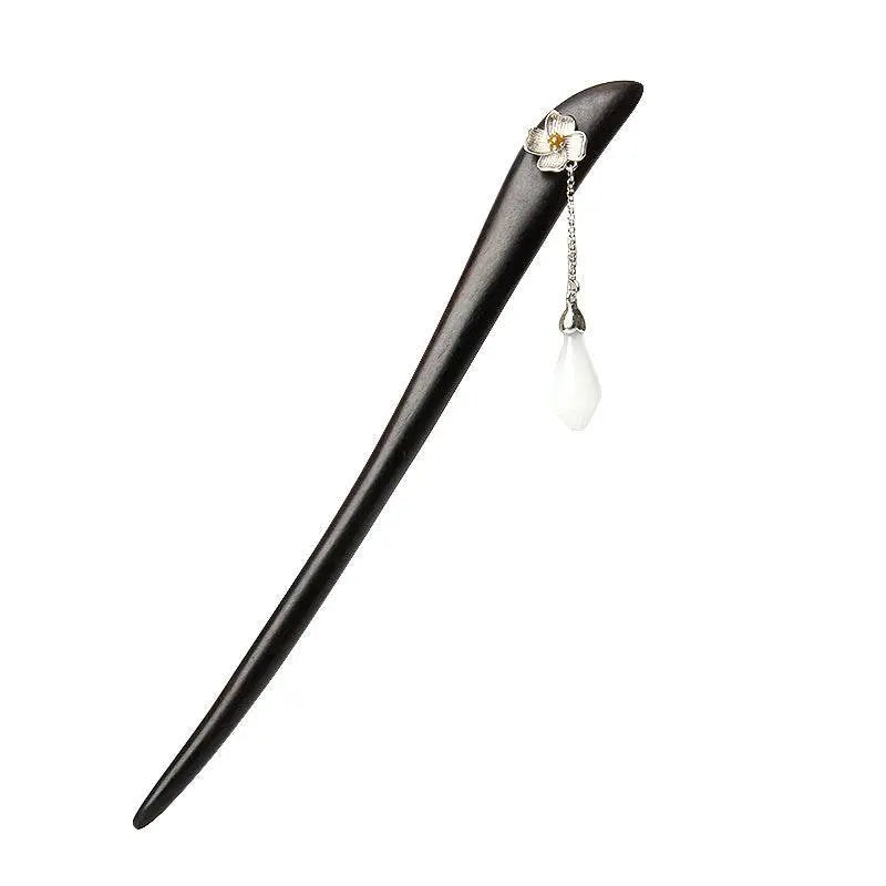 black sandalwood premium vintage hairpin for hanfu qipao gift girlfriend - star8s