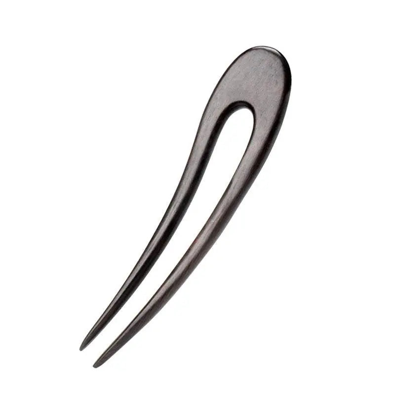 black sandalwood u - shaped hairpin for stylish bun - star8s