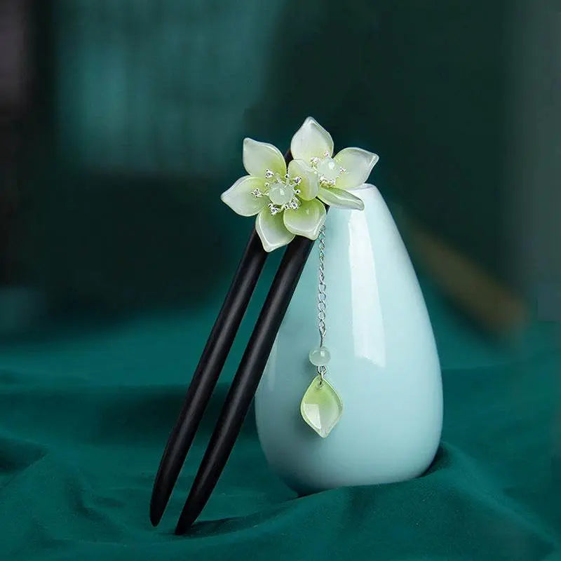 black sandalwood u - shaped hairpin, stylish for hanfu & daily styling - star8s