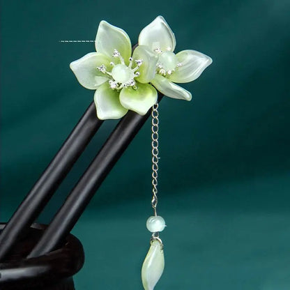 Black Sandalwood U - shaped Hairpin, Stylish for Hanfu & Daily Styling - STAR8S