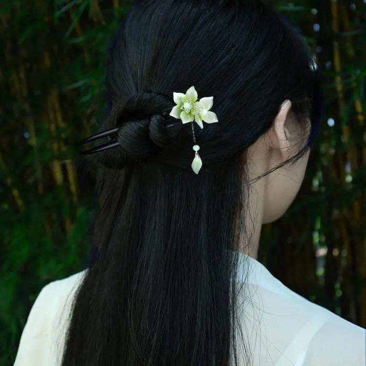 black sandalwood u - shaped hairpin, stylish for hanfu & daily styling - star8s