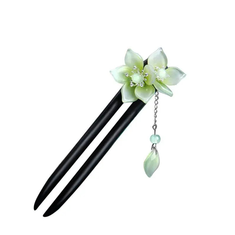 black sandalwood u - shaped hairpin, stylish for hanfu & daily styling - star8s