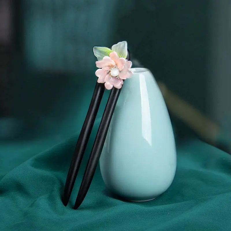 black sandalwood u - shaped hairpin, stylish for hanfu & daily styling - star8s