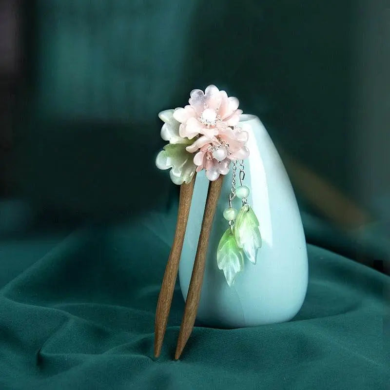 black sandalwood u - shaped hairpin, stylish for hanfu & daily styling - star8s