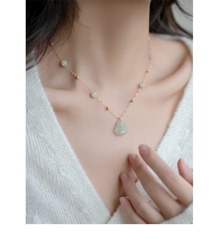 Buddha Necklace Jade - Heitian Laughing Buddha Jewelry | STAR8S