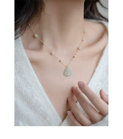 Buddha Necklace Jade - Heitian Laughing Buddha Jewelry | STAR8S