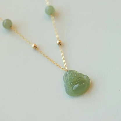 Buddha Necklace Jade - Heitian Laughing Buddha Jewelry | STAR8S - STAR8S