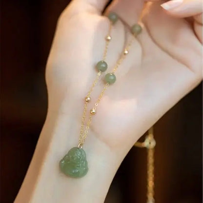 Buddha Necklace Jade - Heitian Laughing Buddha Jewelry | STAR8S - STAR8S