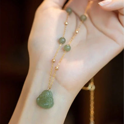 Buddha Necklace Jade - Heitian Laughing Buddha Jewelry | STAR8S - STAR8S