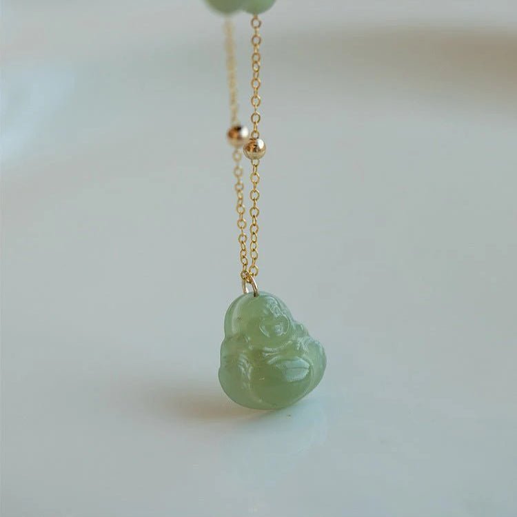 buddha necklace jade - heitian laughing buddha jewelry | star8s - star8s