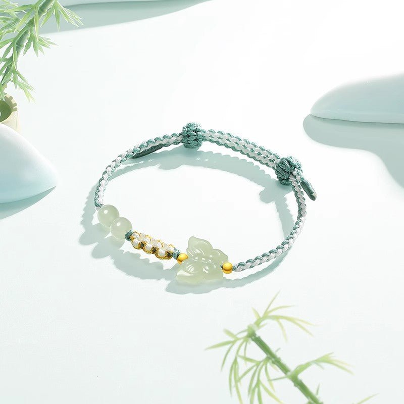butterfly jade bracelet‌ - handmade hetian jade birthday gift | star8s