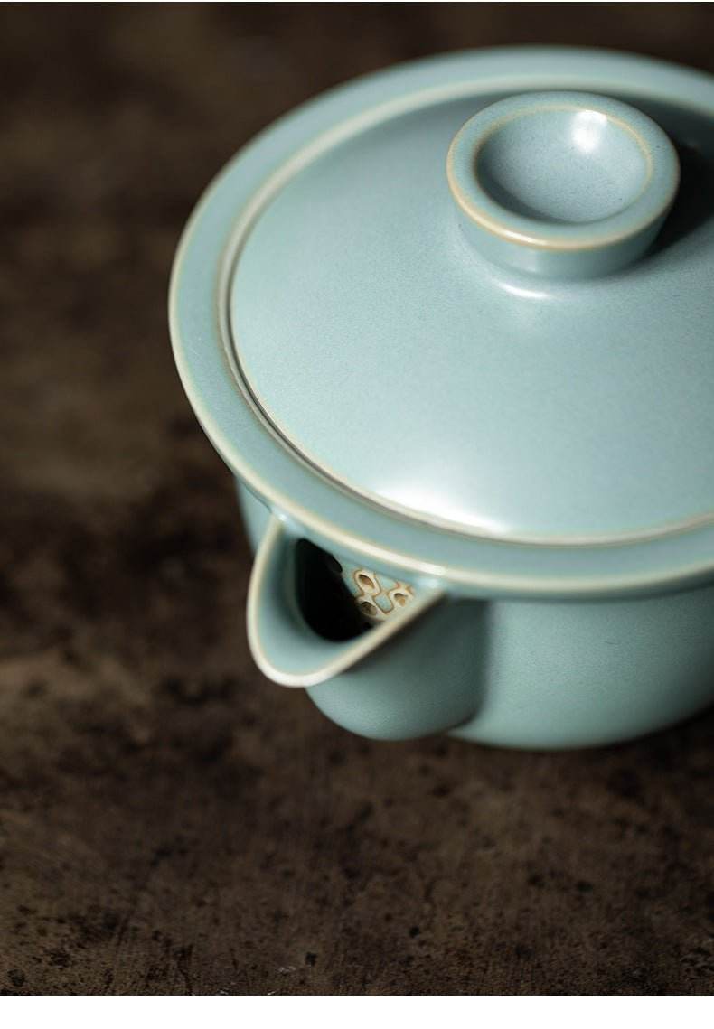 celadon ru kiln portable camping tea set personal travel kuaike cup kit - star8s