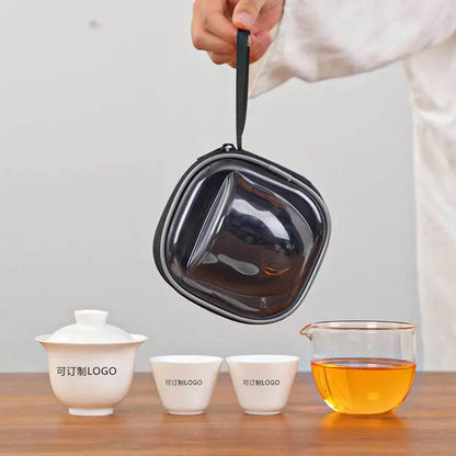 Ceramic Travel Tea Set Portable Outdoor Kuaike Cup Tea Set - STAR8S
