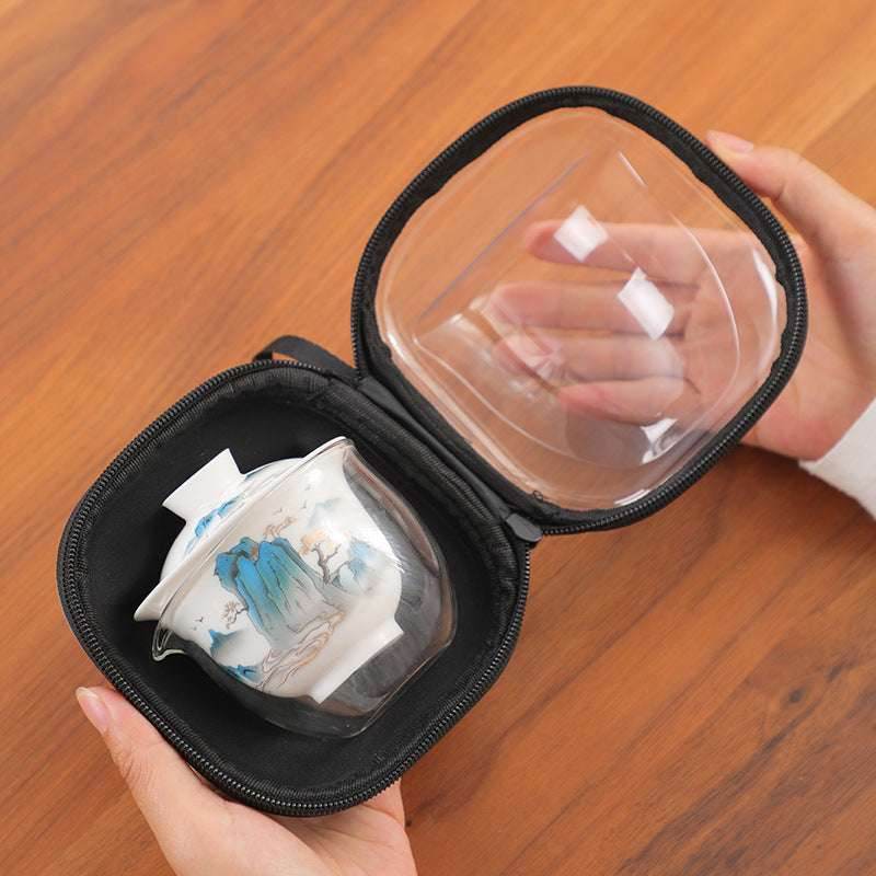 Ceramic Travel Tea Set Portable Outdoor Kuaike Cup Tea Set - STAR8S