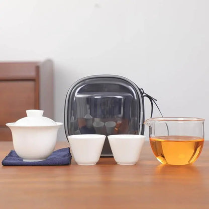 Ceramic Travel Tea Set Portable Outdoor Kuaike Cup Tea Set - STAR8S