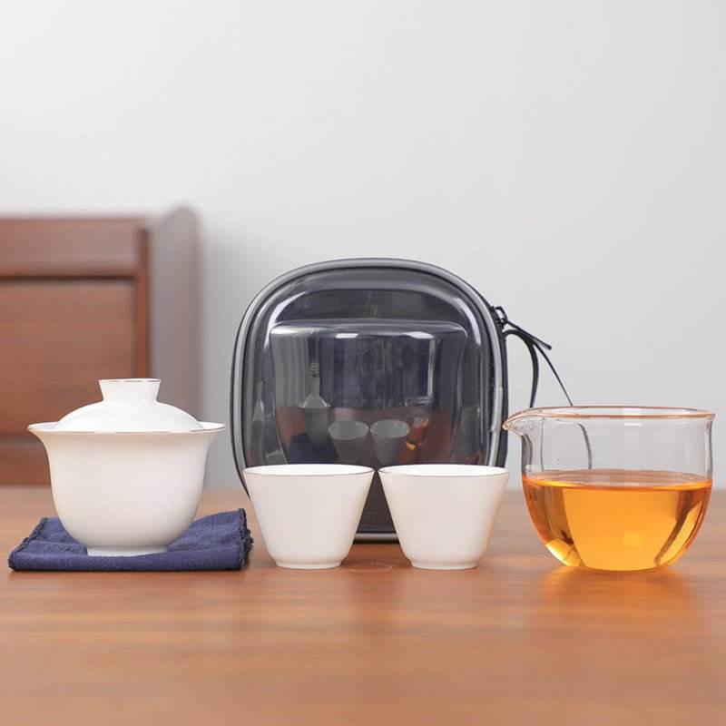 Ceramic Travel Tea Set Portable Outdoor Kuaike Cup Tea Set - STAR8S