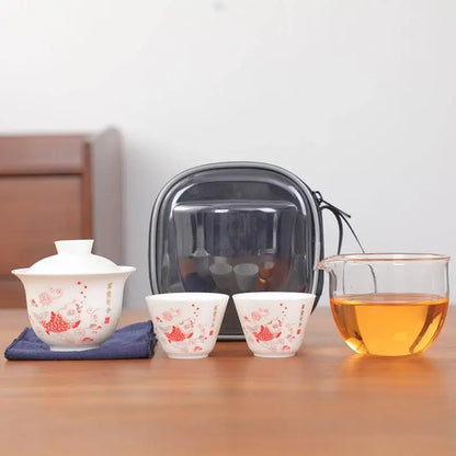 Ceramic Travel Tea Set Portable Outdoor Kuaike Cup Tea Set - STAR8S