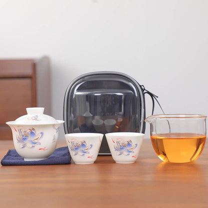 Ceramic Travel Tea Set Portable Outdoor Kuaike Cup Tea Set - STAR8S