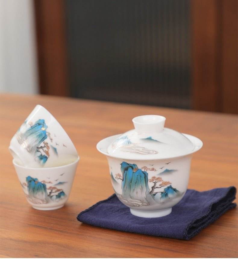 ceramic travel tea set portable outdoor kuaike cup tea set - star8s