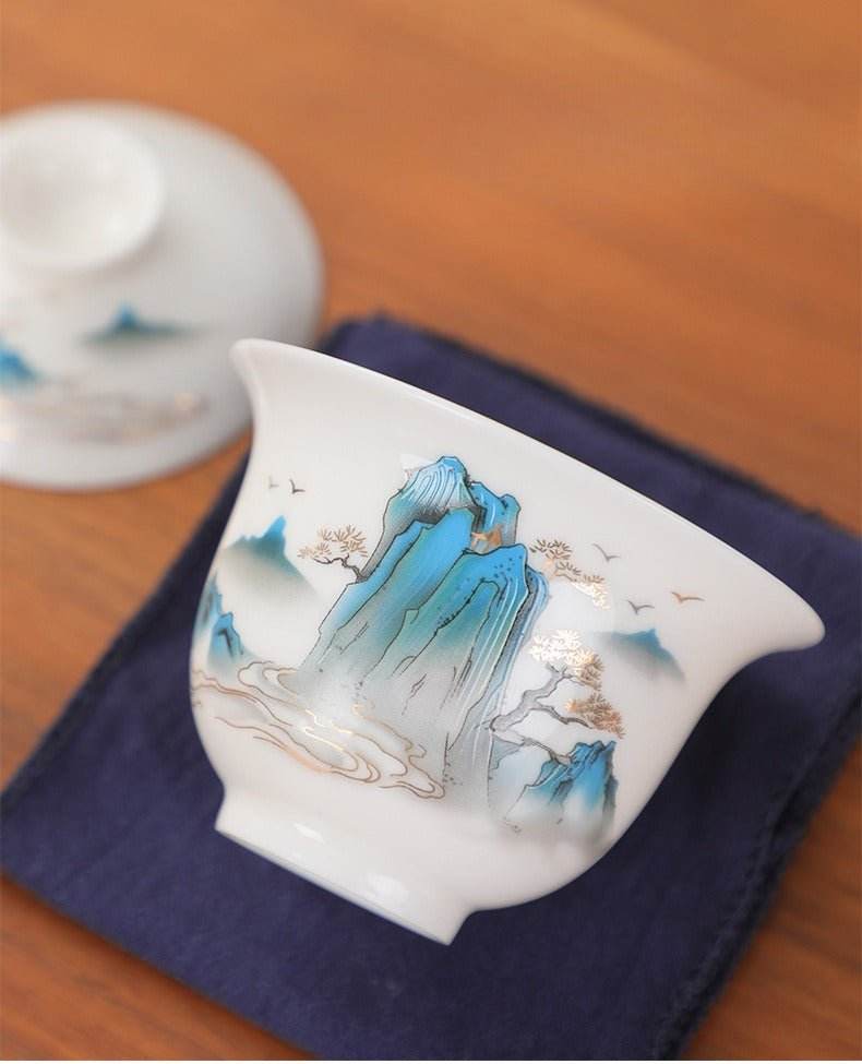 ceramic travel tea set portable outdoor kuaike cup tea set - star8s