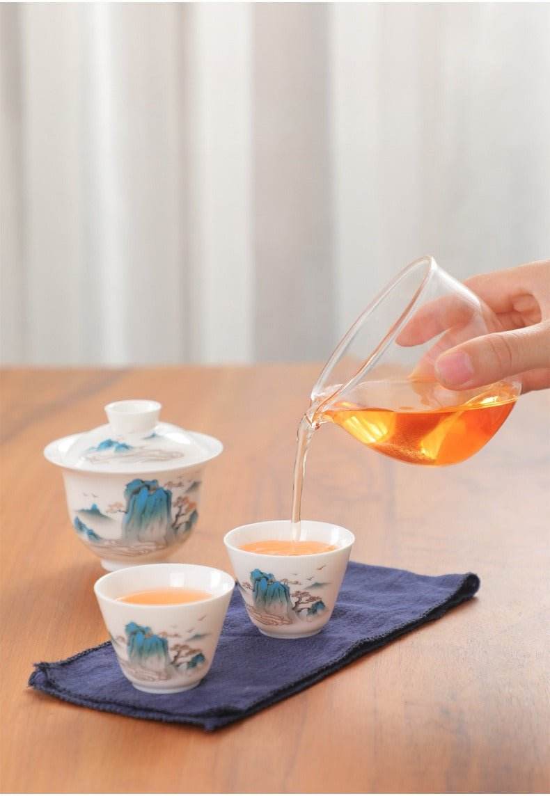 ceramic travel tea set portable outdoor kuaike cup tea set - star8s