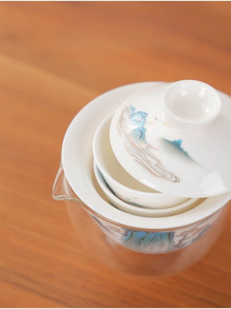 Ceramic Travel Tea Set Portable Outdoor Kuaike Cup Tea Set - STAR8S