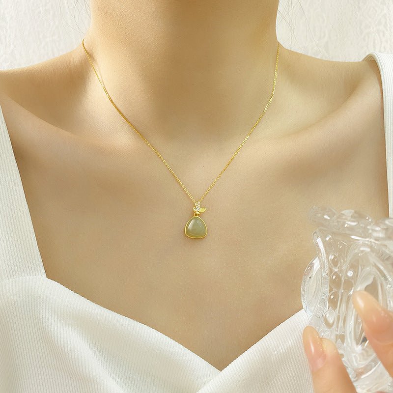 Charming China Jade Necklace: Double Flying Butterfly Hetian Jade S925 Silver | STAR8S
