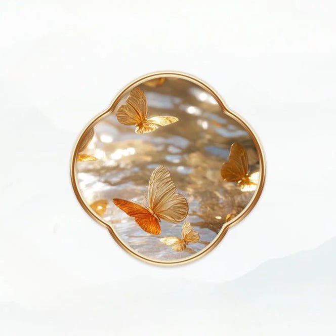 Charming Jade Clip - on Earrings: Hetian Jade Butterfly Double Flying 925 Silver | STAR8S - STAR8S