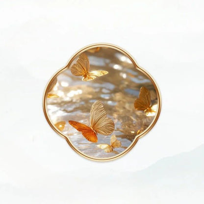 Charming Jade Clip - on Earrings: Hetian Jade Butterfly Double Flying 925 Silver | STAR8S - STAR8S