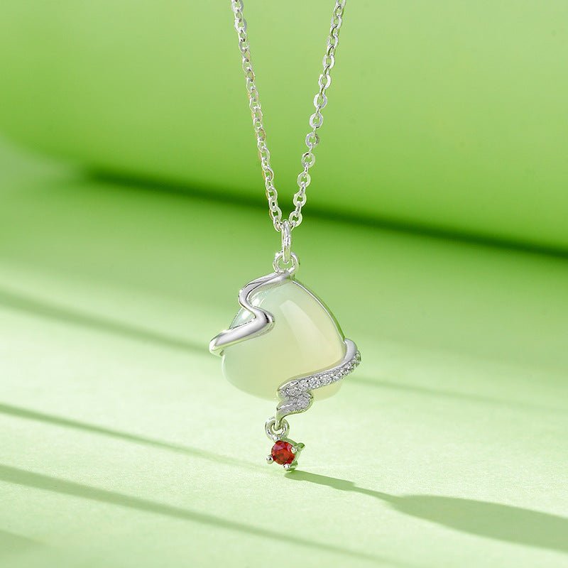 charming jade cross necklace: ruyi hetian jade s925 silver |  star8s