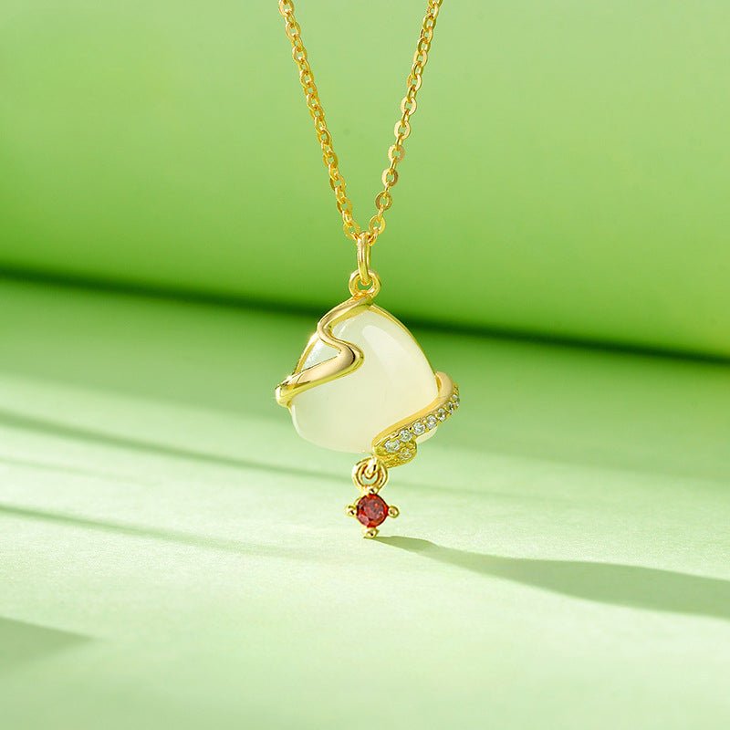 charming jade cross necklace: ruyi hetian jade s925 silver |  star8s