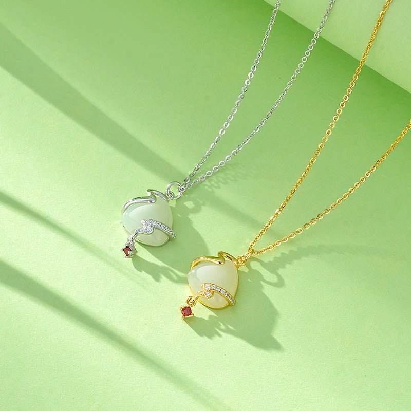 Charming Jade Cross Necklace: Ruyi Hetian Jade S925 Silver |  STAR8S