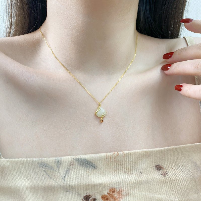 charming jade cross necklace: ruyi hetian jade s925 silver |  star8s